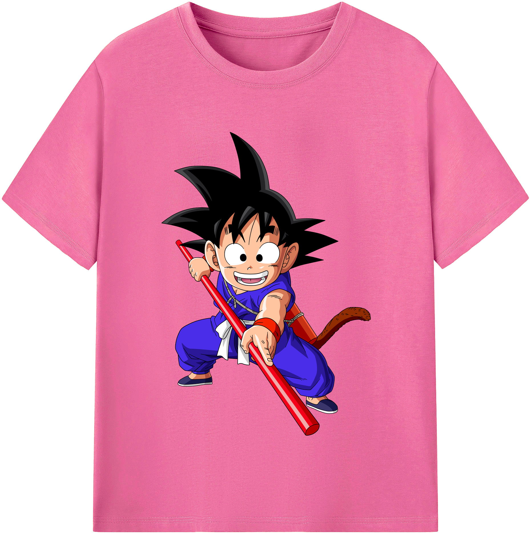 （画像用） ドラゴンボール 孫悟空（そん ごくう）Son Goku カカロット DRAGON BALL Kakarotto レディースカジュアルプリントTシャツ（綿100％）